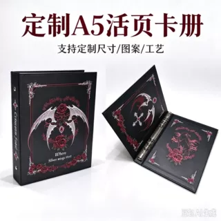 定制A5纸板活页卡册拍立得明星周边游戏小卡收纳册来图印刷票根册