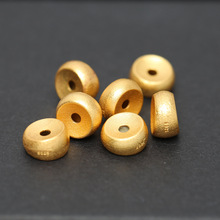 s925纯银镀金猪大肠隔珠散珠六字真言diy手串配件手工编绳手链串