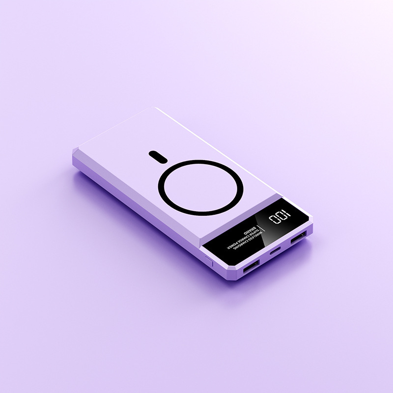 新型移動電源20000ミリアンペア磁気吸引可能無線充電超薄型大容量充電宝定ロゴ|undefined
