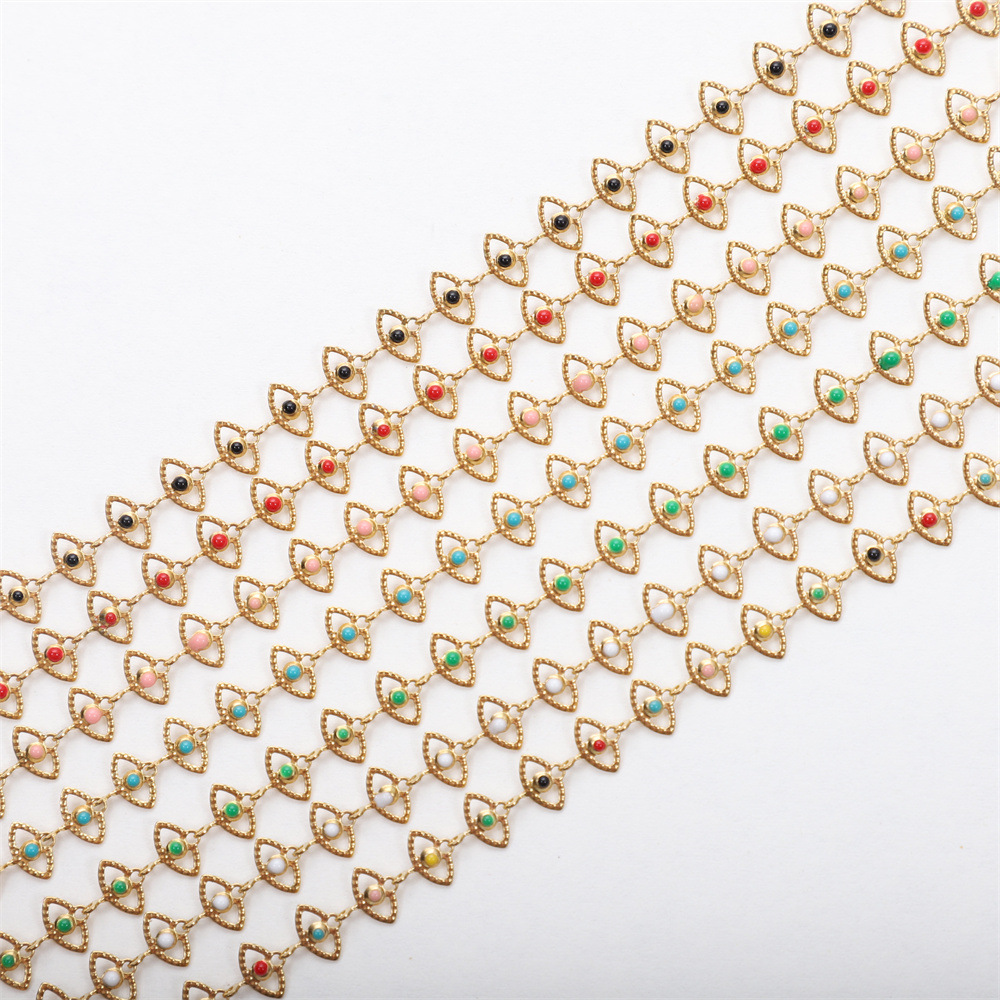 1 Piece Quantity Eye 304 Stainless Steel Sweet Enamel 304 Stainless Steel Bracelets