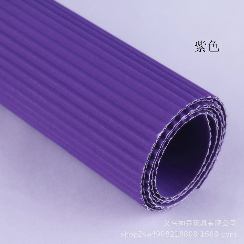 Onda de papel corrugado papel crepe engrosada cartón material hecho a mano DIY color origami