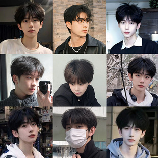 Korean Style Handsome Juvenile Sense Wig Men's Short Hair Men's Differential Broken Cover Men's Daily Fluffy Natural Wig Cover