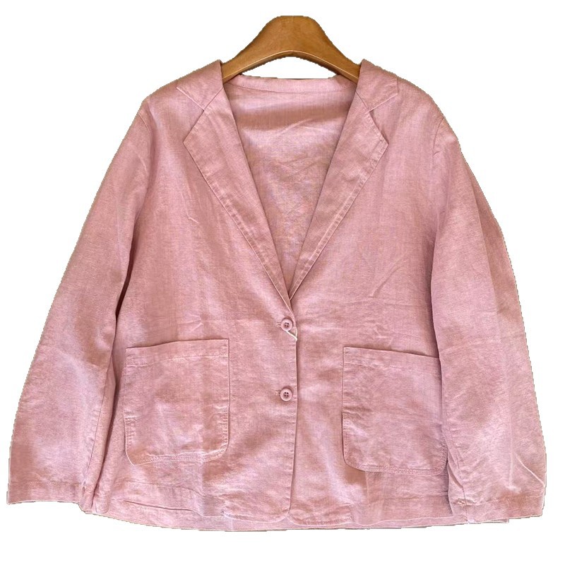Retro Artistic Cotton-linen Blazer, New Autumn Japanese Style, Loose Casual Slim-fit Versatile Niche Women's Suit Jacket_ecoleips.com