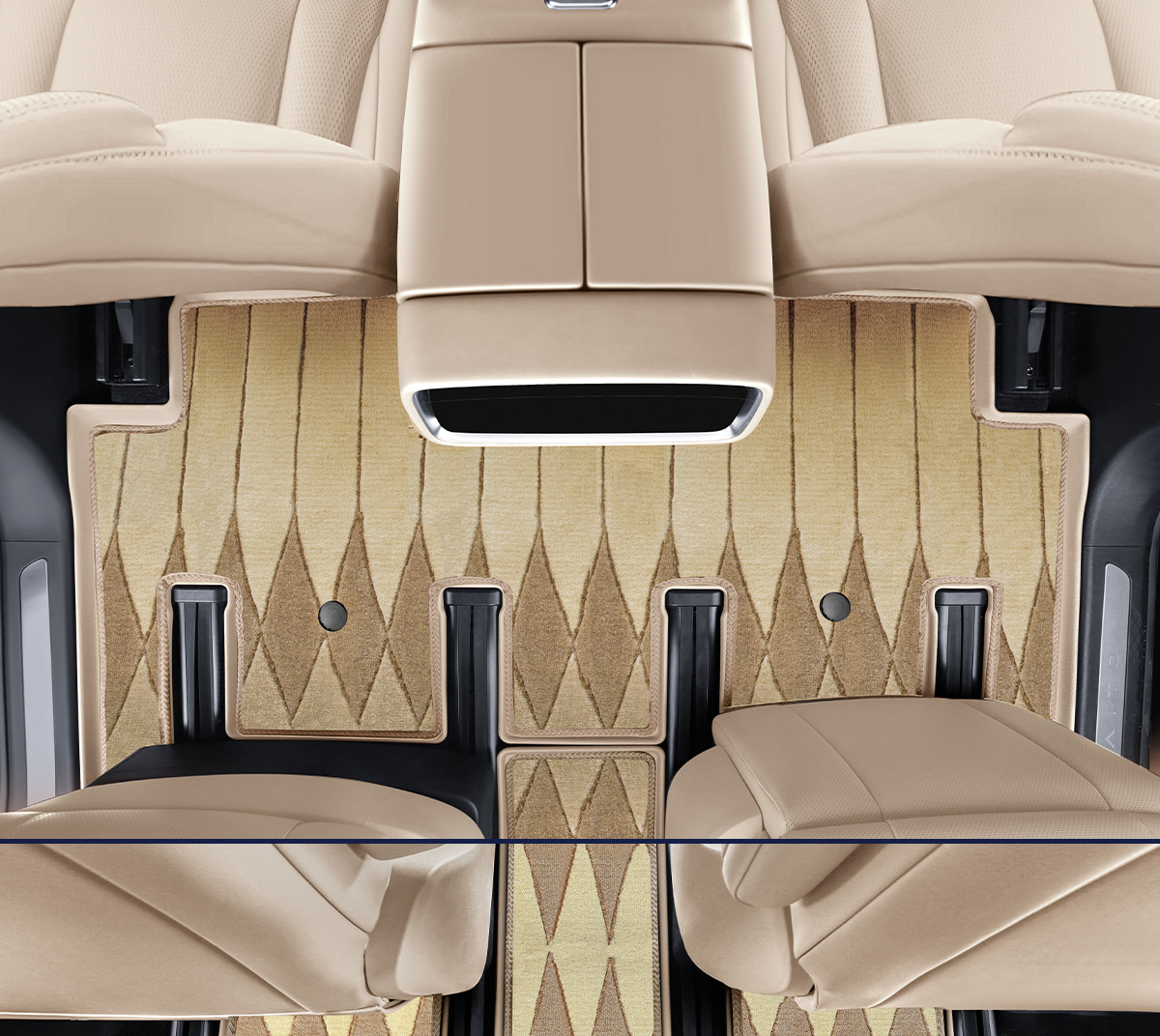 Car floor mats for AITO M9, TPE, double layer