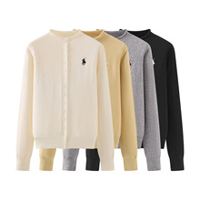 B1YUE-55319刺绣针织毛衣2025秋冬新款温柔风森系小个子开衫上衣