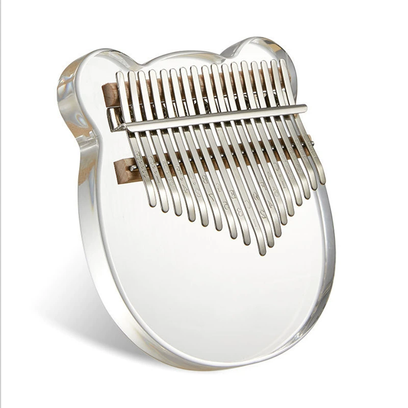 Thumb Kalimba (Kalinba) 17- or 21-Note Transparent Crystal, Beginner Finger Piano