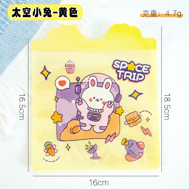 Bolsa de sello láser especial de dibujos animados personalizada encantadora bolsa de sello translúcida galletas bocadillos bolsa de embalaje de joyas