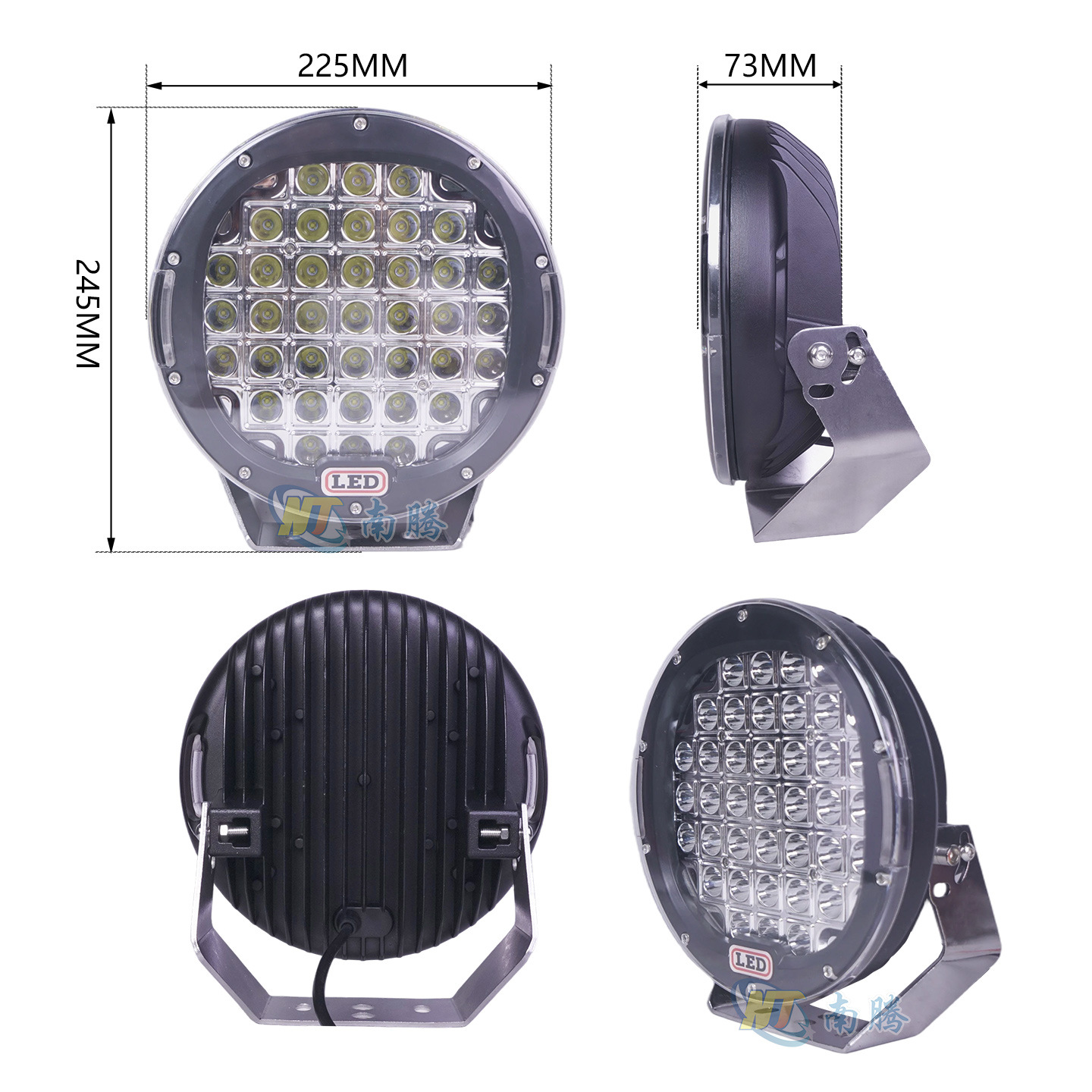 Carcasa de luz para vehículo todoterreno de 9 pulgadas y 185W de alta potencia, carcasa de foco para coche, carcasa de luz de techo, accesorios para carcasa de luz de coche.