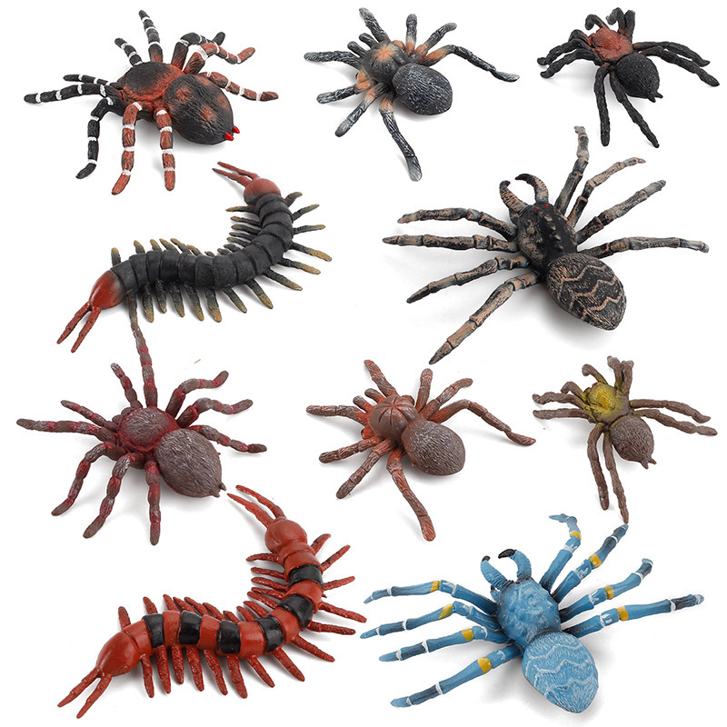 Cruzar la frontera simulación insecto modelo animal de goma suave araña ciempiés toda persona spoof apoyos traje estático modelo de juguete