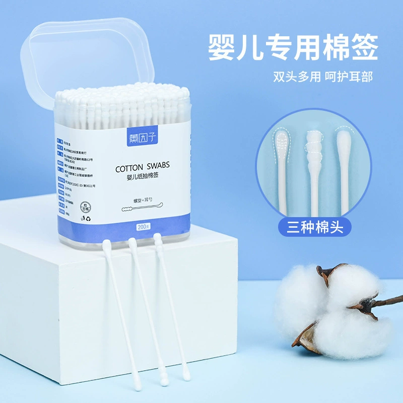 Детский ватный тампон Ушная ложка Ультратонкие одноразовые ушные ложки