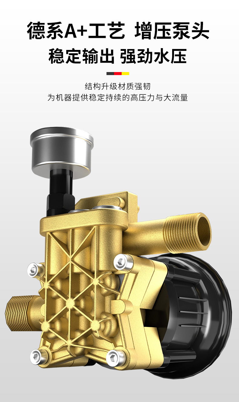 Manufacturers supply household high-pressure car washing machine motor pump high-power cleaning water portable cleaning machine cross-border