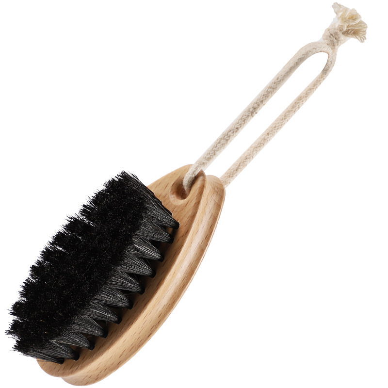 豚たてがみ洗濯ブラシ家庭用の柔らかい毛が服を傷つけないブラシ木柄靴ブラシ神器清潔ダウンジャケット専用