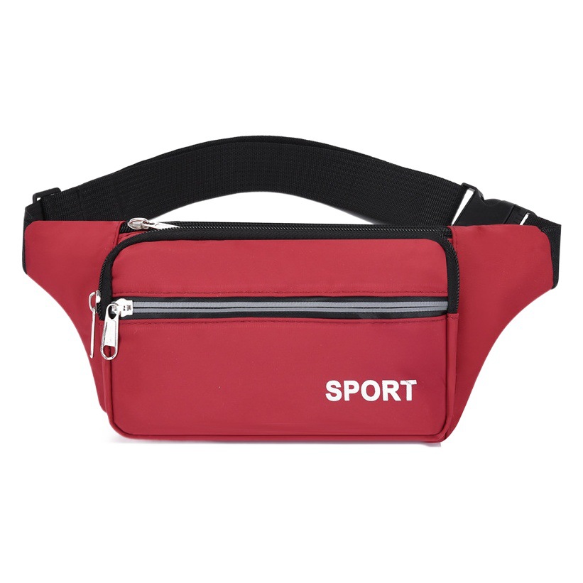 Popular Men's Casual Waist Bag, Waterproof and Wear-Resistant Mobile Phone Bag, Trendy Cross-Body Chest Bag, Outdoor Running Waist Bag Wholesale