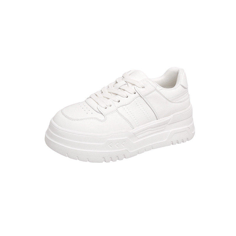 Mismo estilo que callme1m7~2025, nuevas zapatillas blancas de suela gruesa, zapatillas deportivas y casuales de moda para mujer