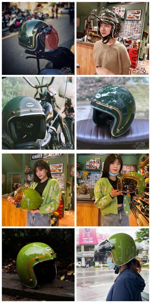 Adult Motorcycle Helmet CHIEF 34 Half Helmet DOT Certified