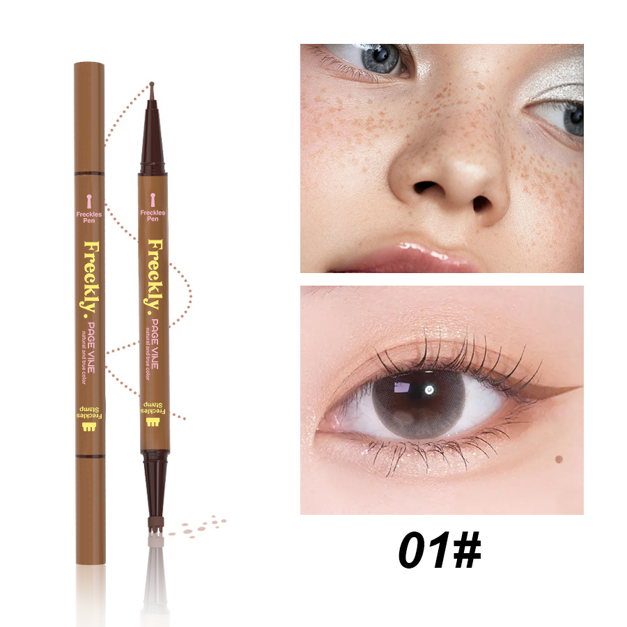 Color maquillaje PAGE VINE natural pecas pluma de doble cabeza sello impermeable duradero fácil de colorear pluma impermeable no mancha