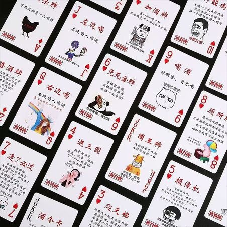 [exclusivo] castigo por acompañar a los Amigos del pozo de vino a la Mesa de póquer de vino, beber cartas, cartas, juegos de mesa y fiestas