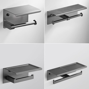 304 stainless steel mirror paper towel holder bathroom roll paper storage rack no punching wall hanging toilet paper holder roll paper