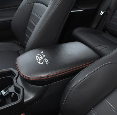 Armrest box, Central Armrest Box Cover New - 2020-new-weida-black-leather-red-line-marked