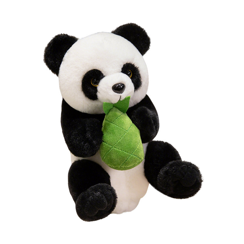 Transfronterizo codicioso capibara muñeca del delfín muñeca de peluche brotes de bambú panda gigante pequeño mapache muñeca de tela mujer