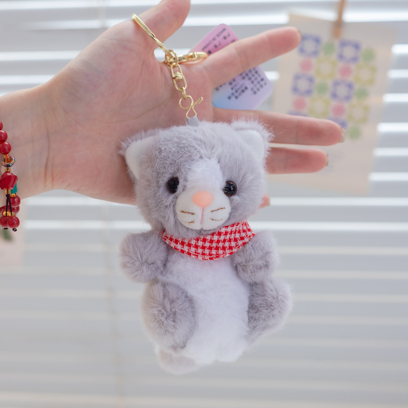 작은 게으른 고양이 (회색)