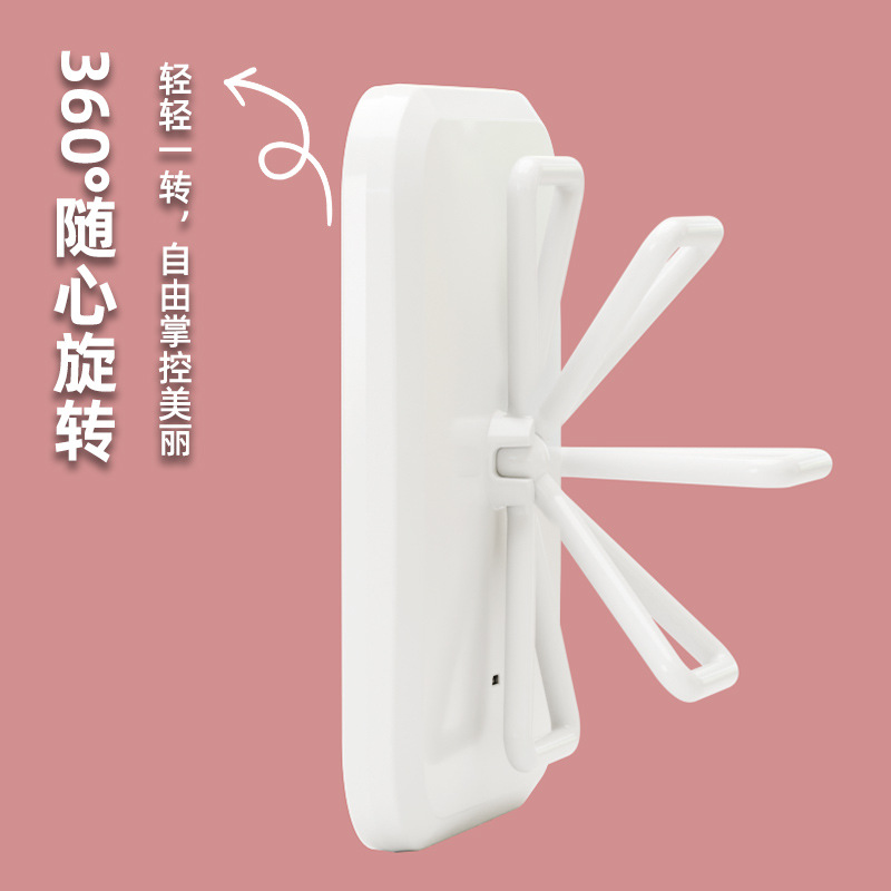 Espejo de maquillaje de escritorio con lámpara para iluminar espejo de belleza para el cuidado de la piel dormitorio de estudiantes mirillo de tocador led espejo de maquillaje de dormitorio