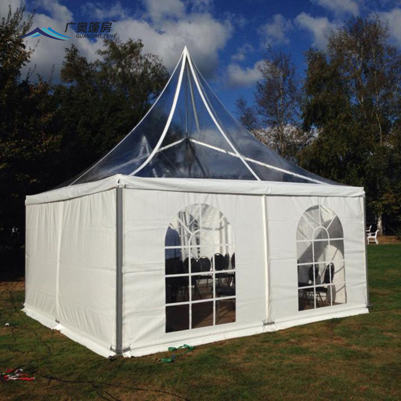 户外活动临时搭建锥顶透明帐篷 展览展销透明尖顶帐篷pagoda tent