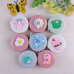 Ins Mini Ruler Cute Cartoon Leather Tape Measure Portable Meter Stick Waist Measurement Portable Three-Dimensional Measurement Height Measurement Soft Tape Measure