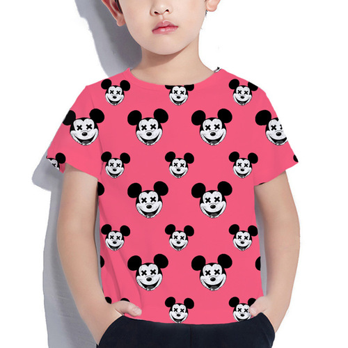 New foreign trade dishi printed tops for boys—casual, breathable short-sleeved children’s clothing—dropshipping available, direct from manufacturer.