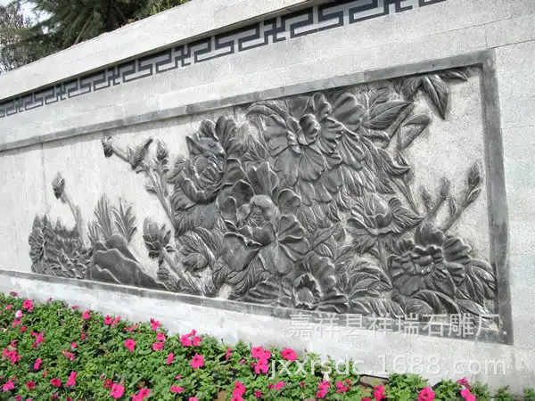 雕塑厂家 石雕浮雕花鸟图片 石雕浮雕山水画 石雕龙凤浮雕图片