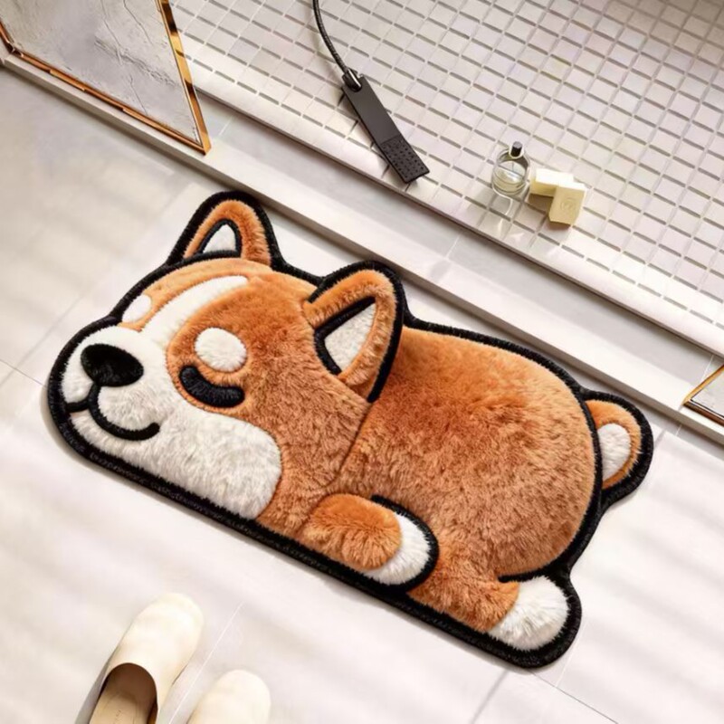 Plush Imitation Cashmere Floor Mat, Bathroom Decoration, Cartoon Water-Absorbent Foot Mat, Easy-Care Entrance Mat Plush Imitation Cashmere Floor Mat, Bathroom Decoration, Cartoon Water-Absorbent Foot Mat, Easy-Care Entrance Mat
