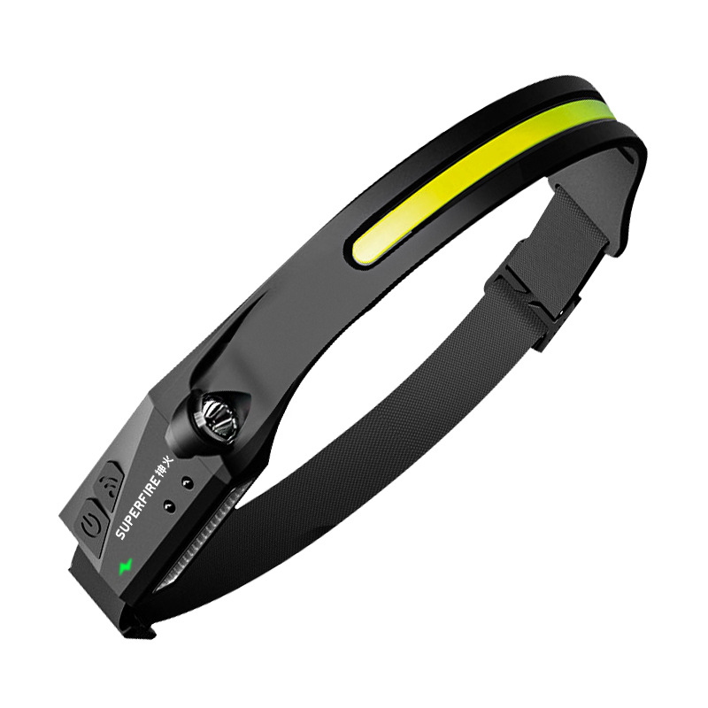 Shenhuo transfronteriza COB inducción fuerte faro de luz venta caliente de carga brillante lámpara de minero montada en la cabeza lámpara de pesca LED HL65