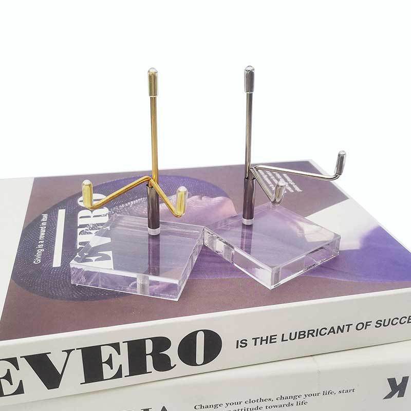 Brújula acrílica Soporte estándar de mina transparente Soporte de exhibición de base estándar de mina de cristal Soporte de estante Soporte de joyería
