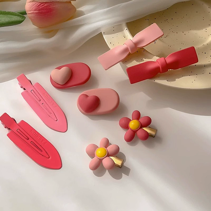Fuchsia hairgrip, bangs, hairpins, cute hair accessory, 2024 years