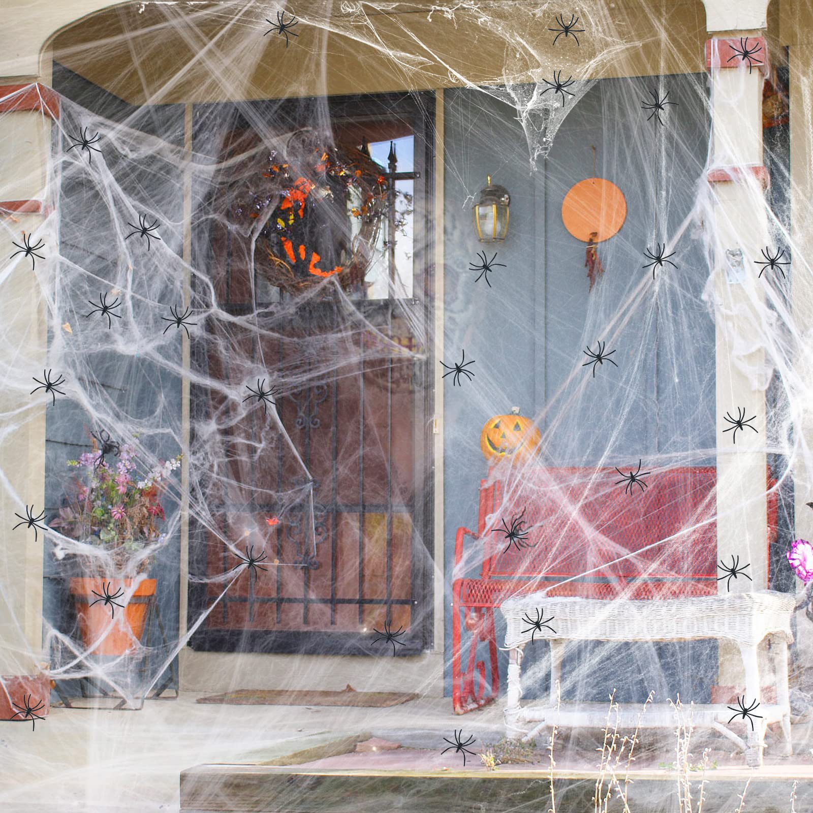 Decoración de Halloween accesorios araña algodón araña tela de araña seda de araña comercio electrónico transfronterizo fábrica especial venta directa gran cantidad de stock image 4