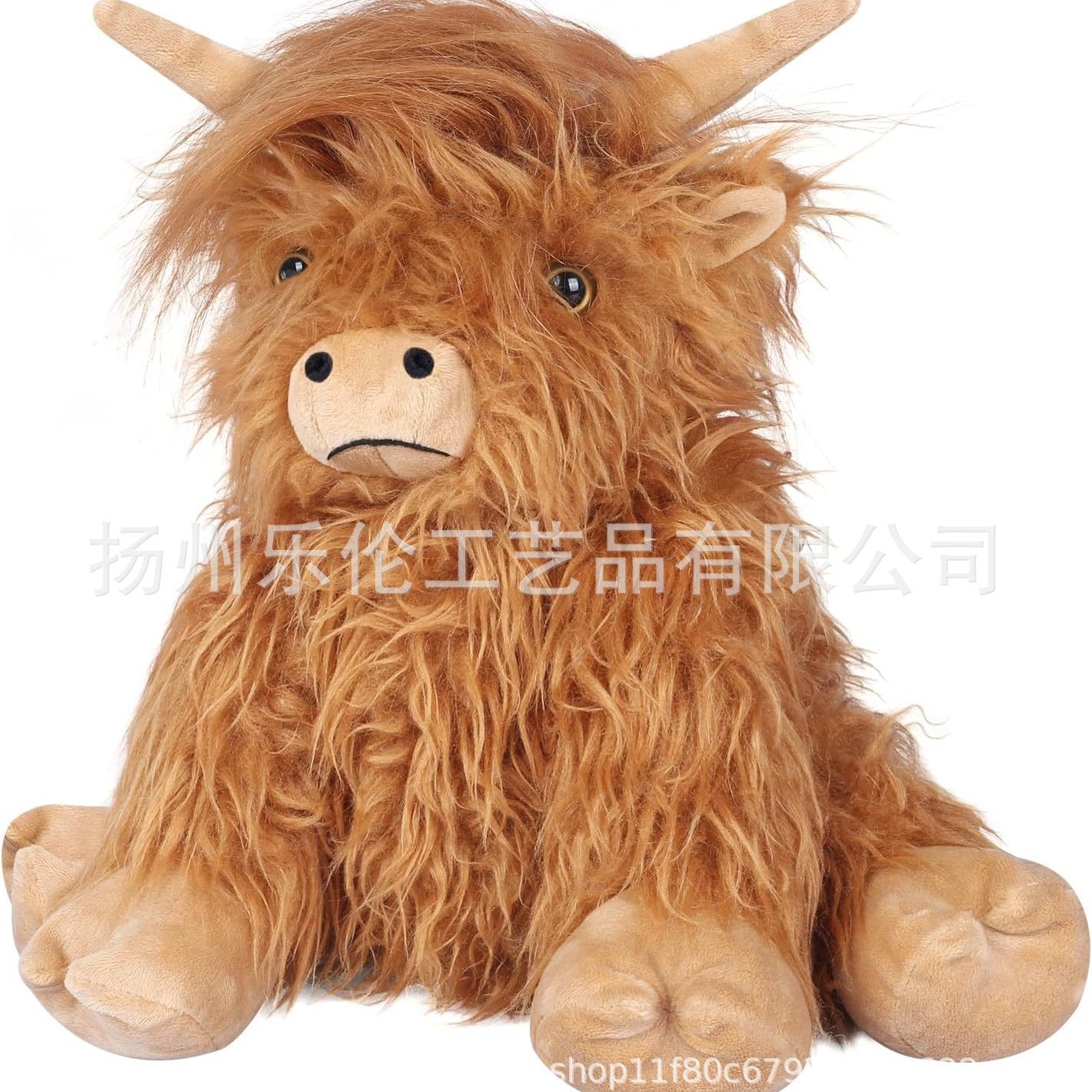 Pequeño lote de fábrica personalizada explosión en línea muñeca de peluche de pelo largo escocés Hangland se puede llenar