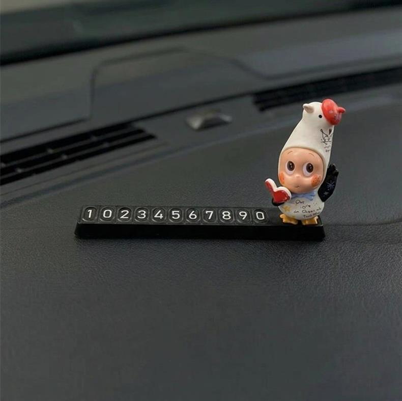 Cute Star-Shaped Car Temporary Parking Number Plate, Moving Car Card, Phone Number Plate, 2026 New Model, Internet Celebrity Girl Decoration
