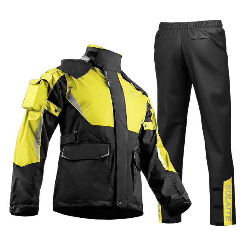 Motocicleta impermeable al aire libre dividida impermeable lluvia pantalones motocicleta viaje traje impermeable al aire libre senderismo chaqueta impermeable