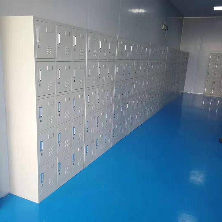 钢制员工车间物品存放柜18门双层鞋柜24门多门带锁储物柜-阿里巴巴