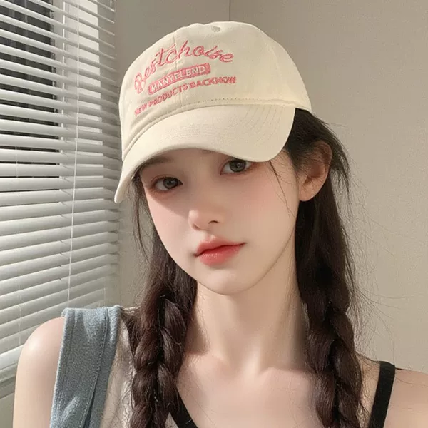 2026 Versatile Soft-Top Hat for Women, Summer Fashion Embroidered Baseball Cap That Makes the Face Look Smaller, Duckbill Cap for Men That Makes the Face Look Smaller