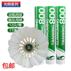 耐打羽毛球12只装光明800成人儿童娱乐训练用球光明9号户外家用