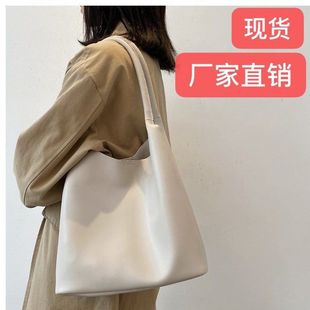 2022 Autumn New Round Shoulder Strap Bucket Bag Large Capacity Student Class Bag Mother Tote Shoulder Hands Hongzhi