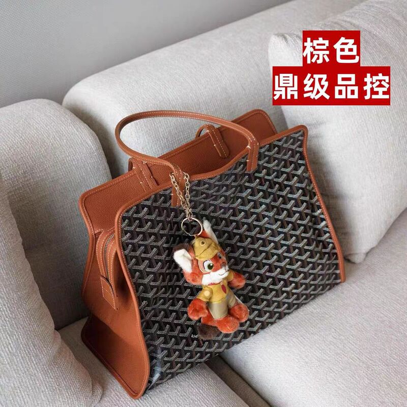 New Goyard Goya Tote Bag Dog Tooth Hardy Large Capacity Mother-In-Law Bag Single Shoulder Underarm Commuting Fitness Bag