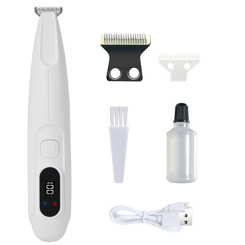 Con luz LED, cuchillo para afeitar los pies a prueba de agua, cortador eléctrico especial para afeitar los pies para gatos