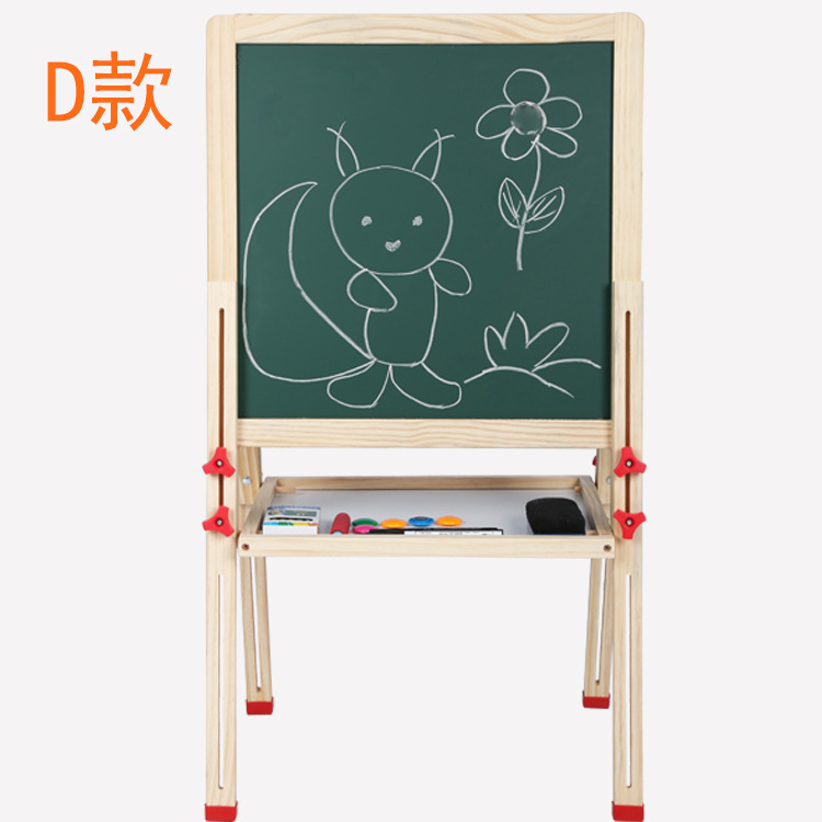 Tablero de dibujo de Elevación magnética de dos pasos D de doble cara tablero de graffiti doméstico infantil educación temprana juguetes de madera al por mayor