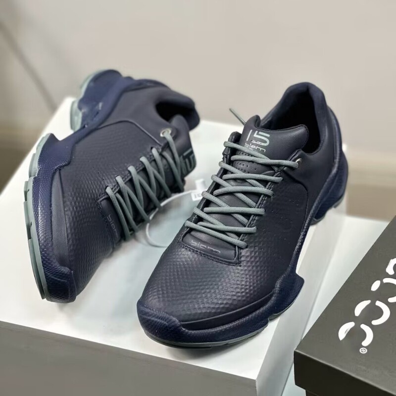 Original Ecc Aijia Brand Genuine Leather Business Shoes, Classic Design for the 15Th and 25Th Anniversary, Made from Top-Layer Cowhide, Casual Hiking Shoes