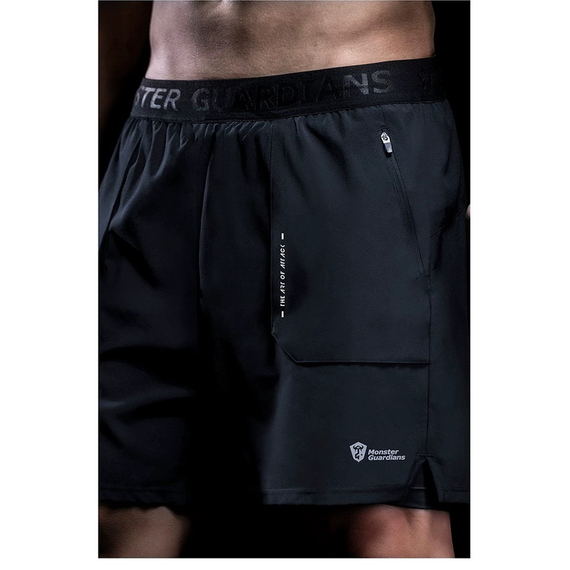 Sports Fitness Waterproof Shorts Summer Men's and Women's Running Training Marathon Double-Layer Lining Pocket Cargo Shorts