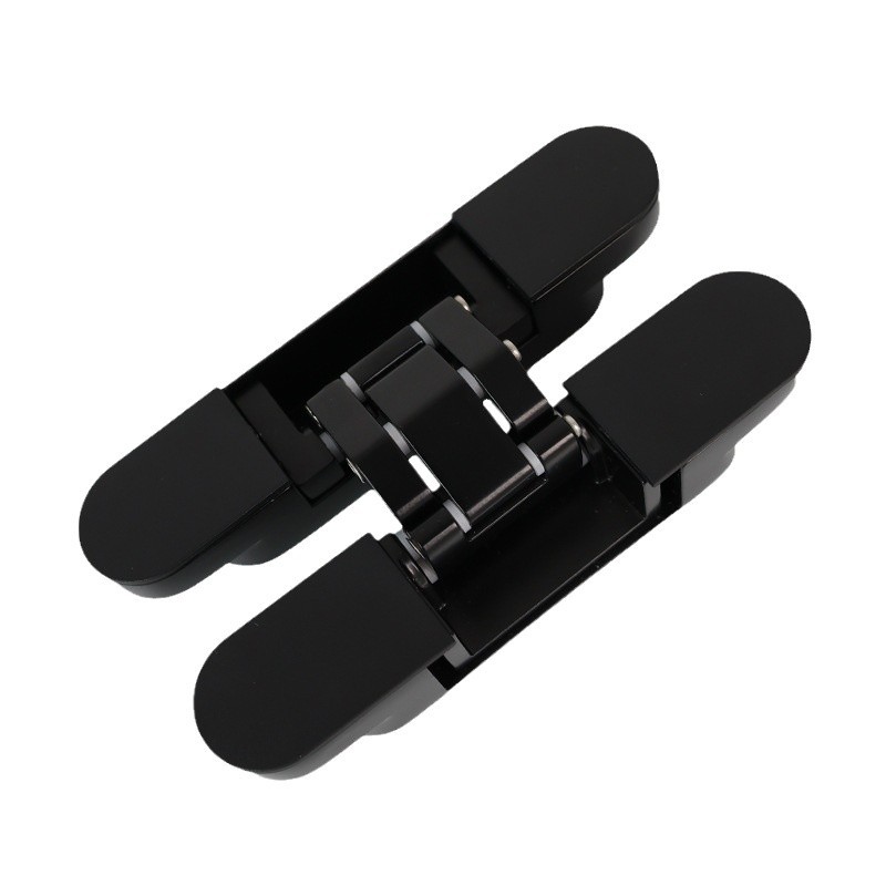 Pequeña bisagra tridimensional personalizada bisagra cruzada H tipo ajustable pantalla plegable puerta bisagra puerta de madera bisagra invisible image 6