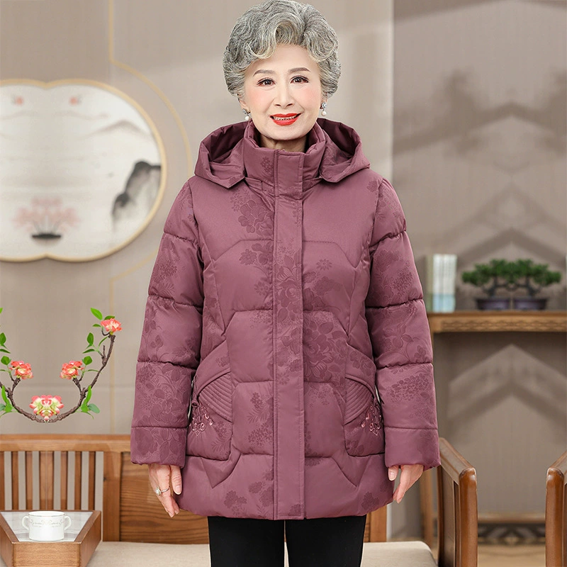 Бабушка зимняя одежда плюс бархат утолщенные хлопчатобумажные костюмы 60 лет