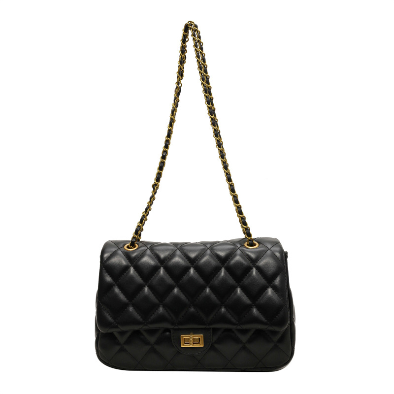 Sentido avanzado xiaoxiangfeng lingge Chain 2024 nuevos bolsos de color sólido mujeres soft Fashion 100 bolsos de hombro y axila